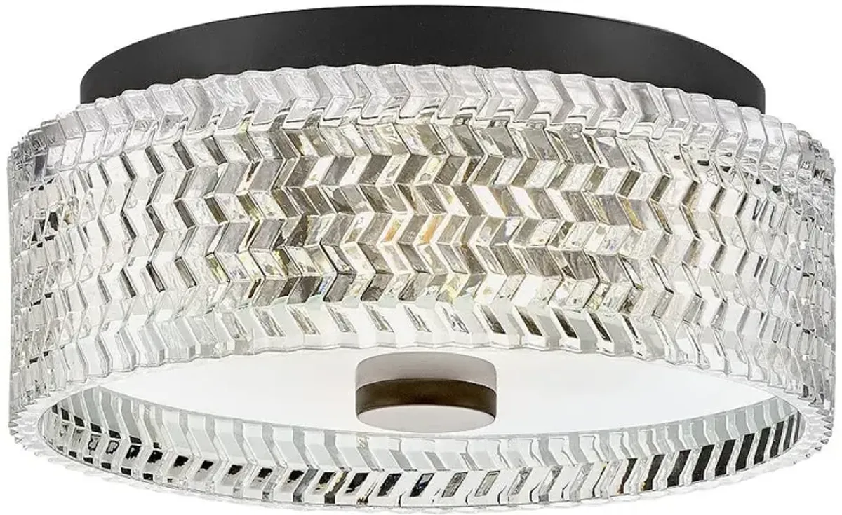 Hinkley Elle 12" Wide Black Drum Ceiling Light