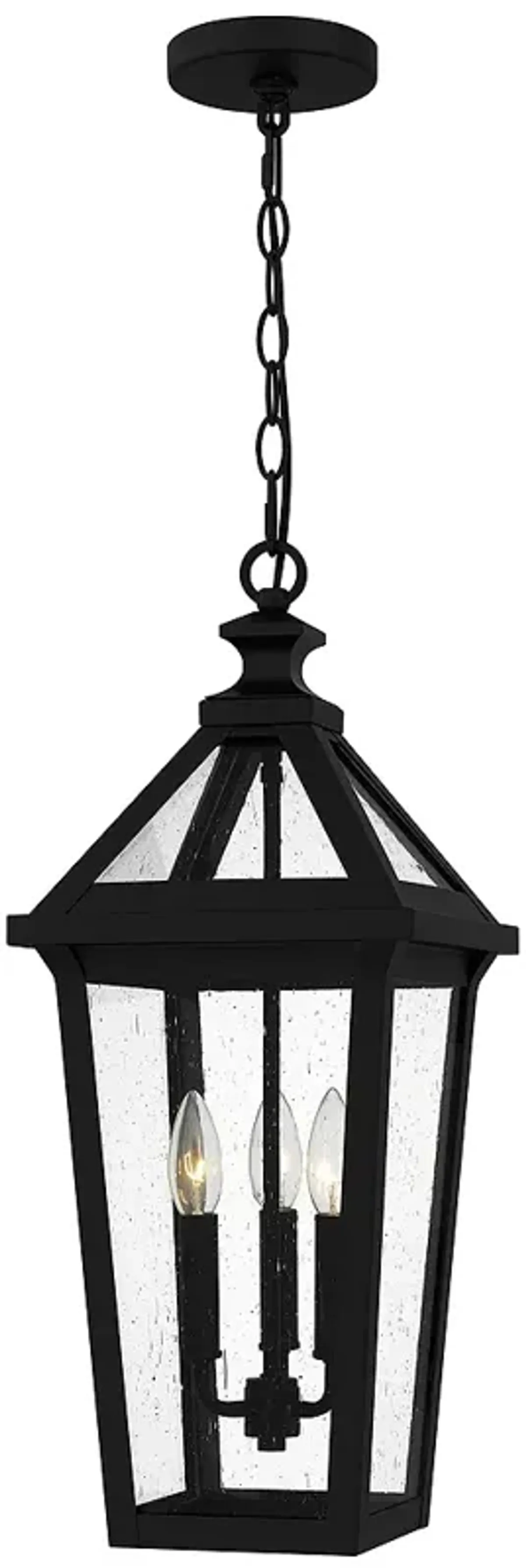 Boulevard 3-Light Matte Black Outdoor Hanging Lantern