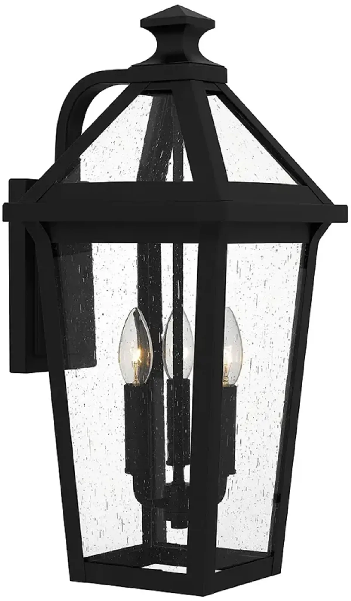 Boulevard 3-Light Matte Black Outdoor Wall Lantern