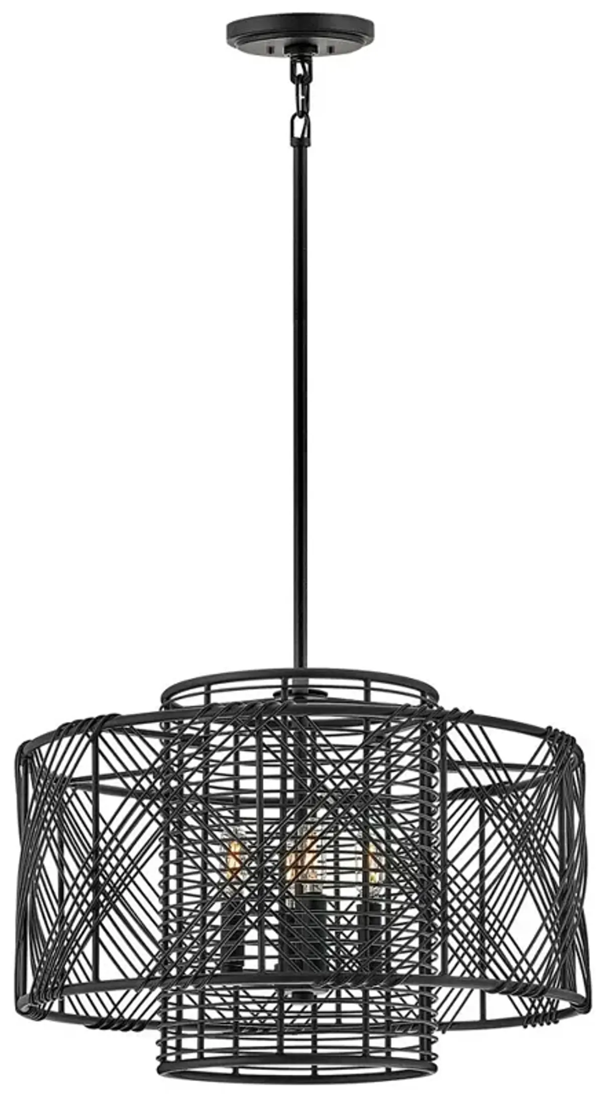 Hinkley Pendant Nikko Large Convertible Pendant 20" Black