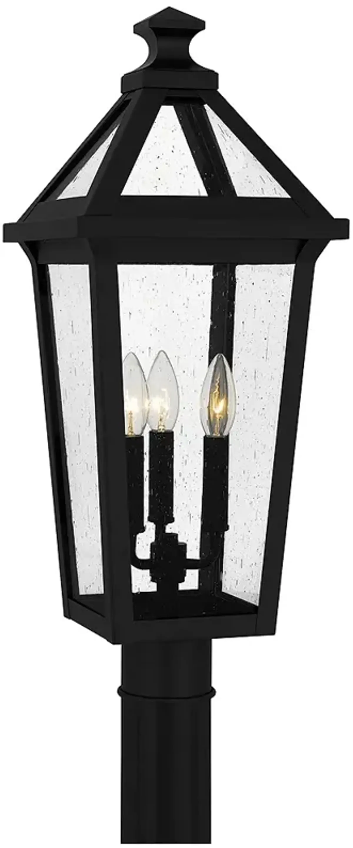 Boulevard 3-Light Matte Black Outdoor Post Lantern