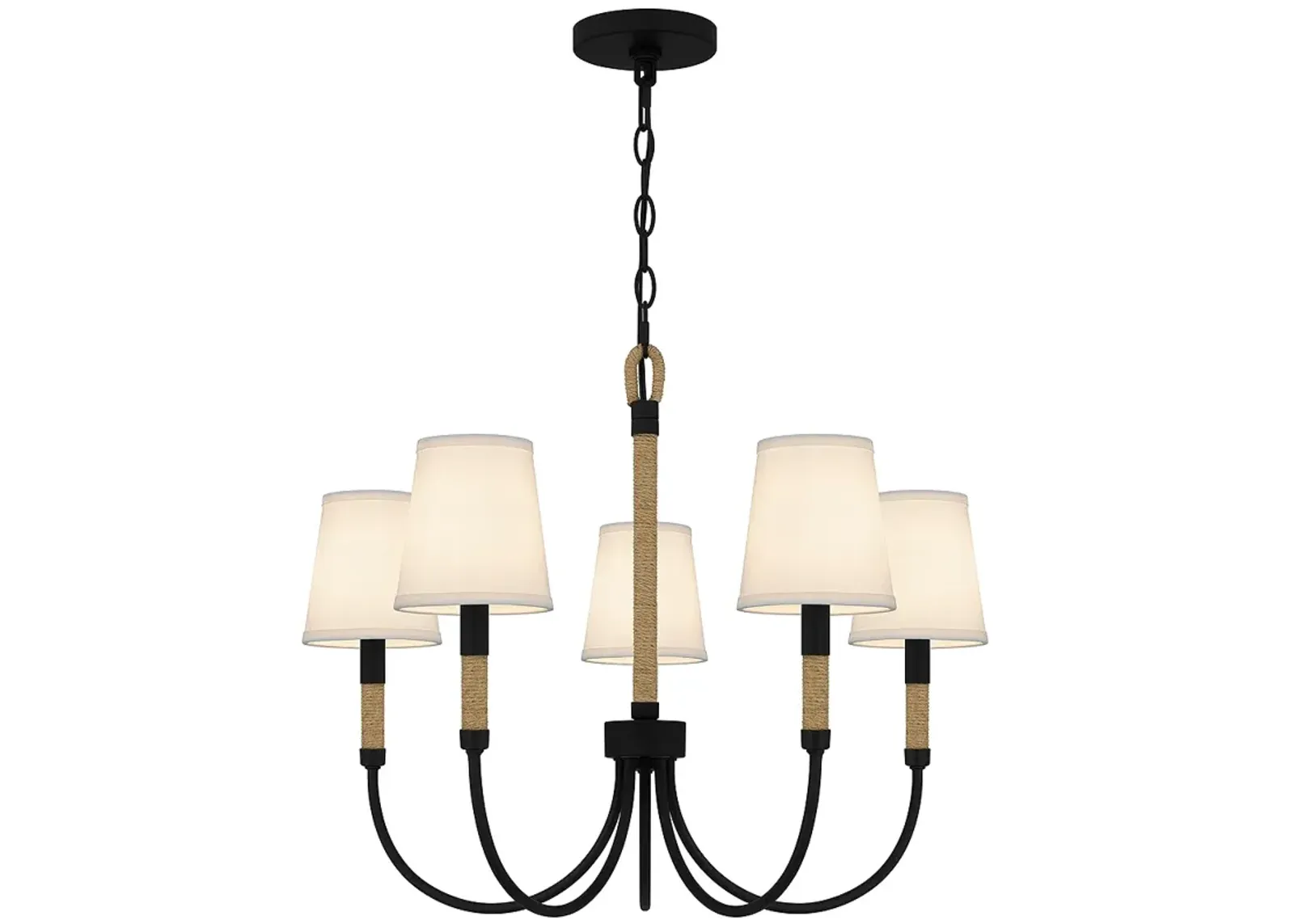 Bayside 5-Light Matte Black Chandelier