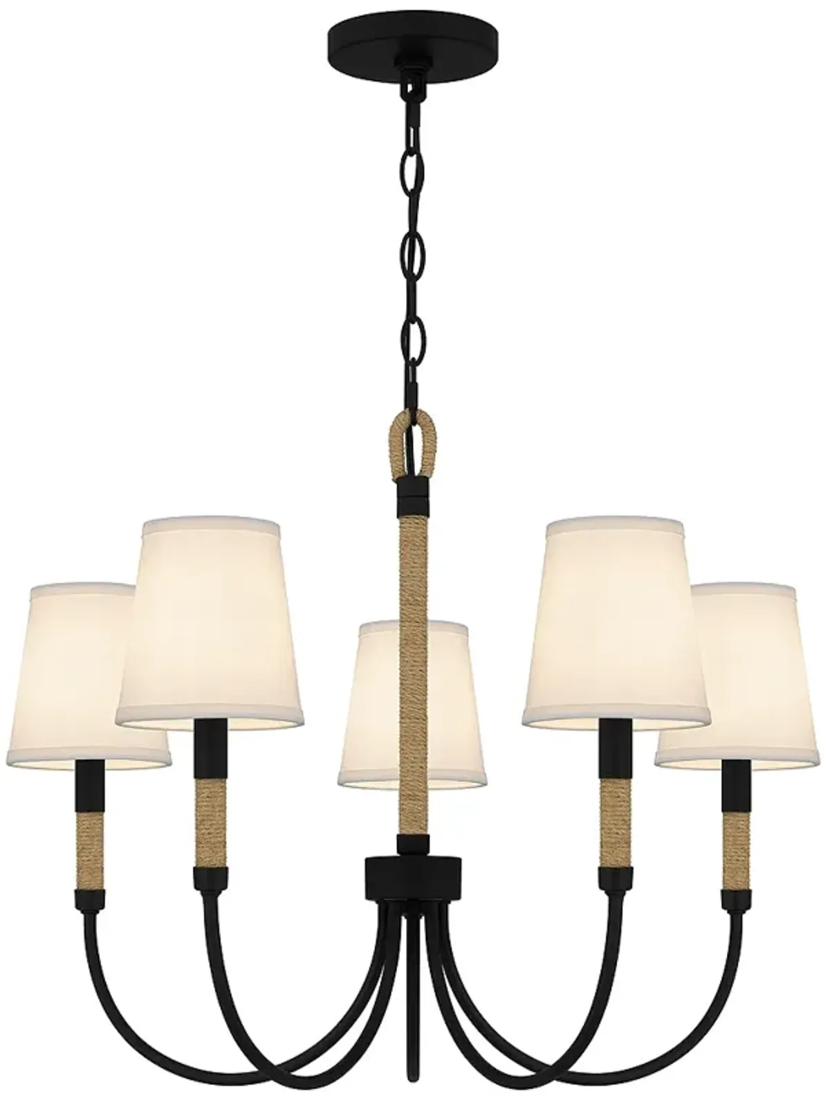 Bayside 5-Light Matte Black Chandelier