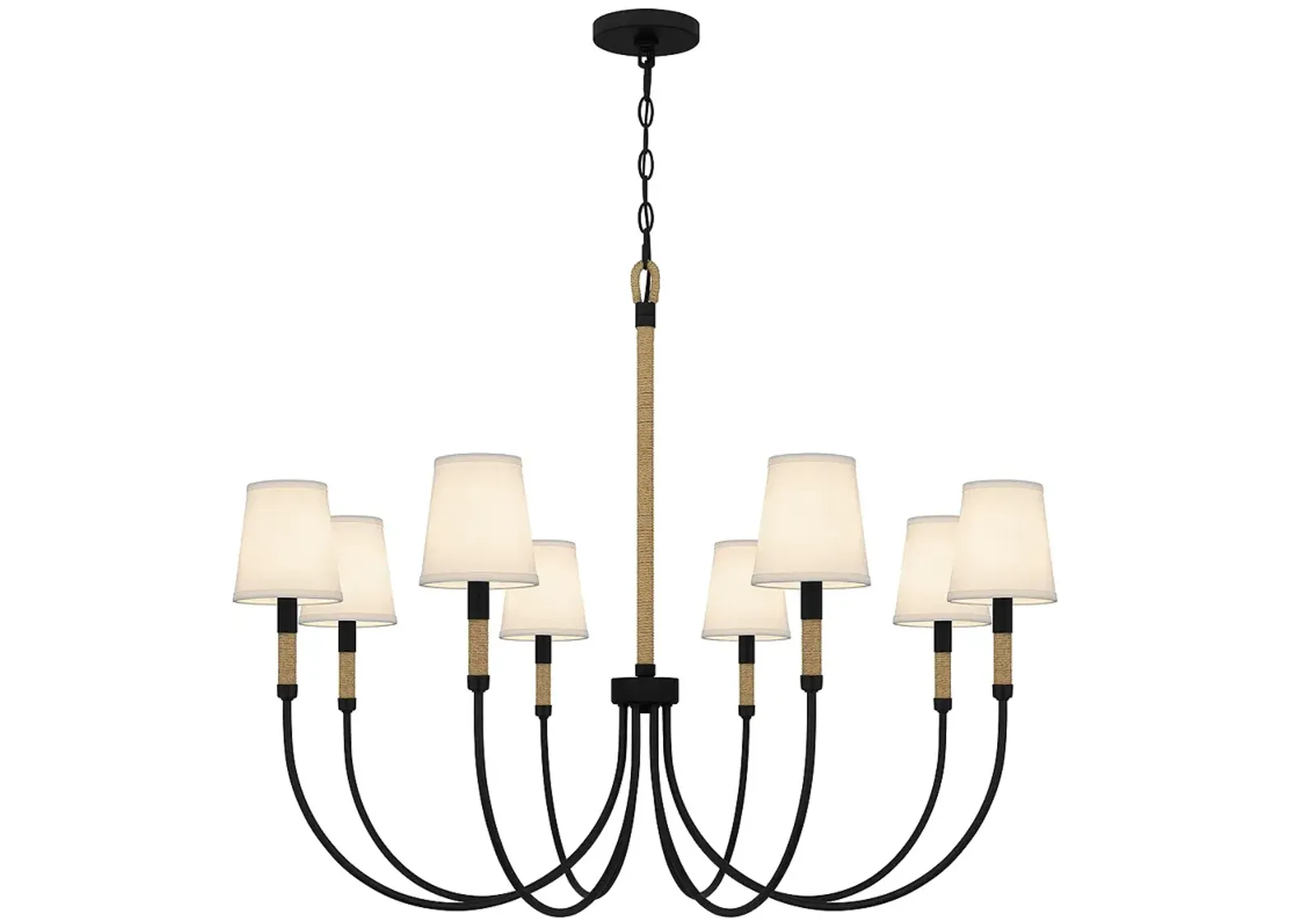 Bayside 8-Light Matte Black Chandelier