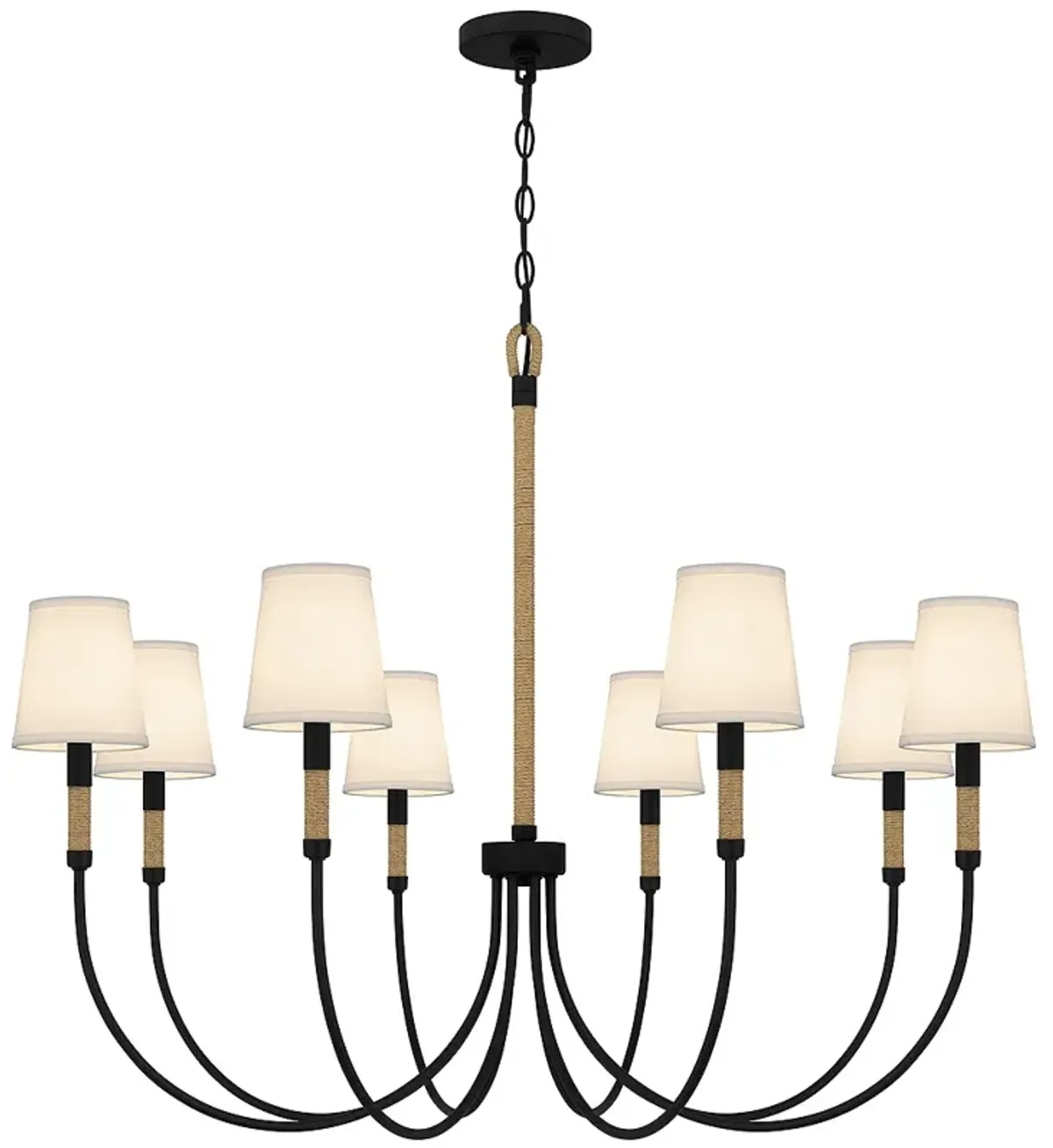 Bayside 8-Light Matte Black Chandelier