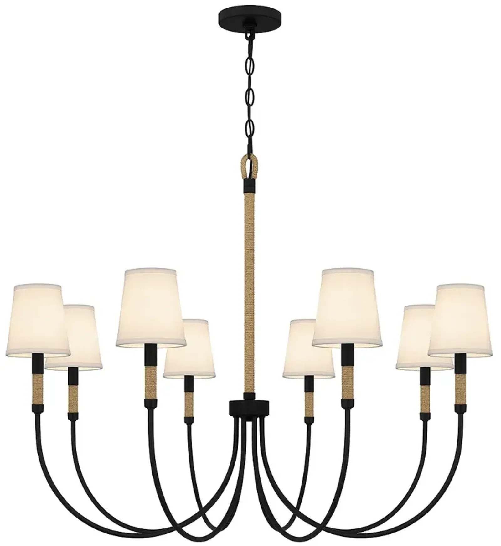 Bayside 8-Light Matte Black Chandelier