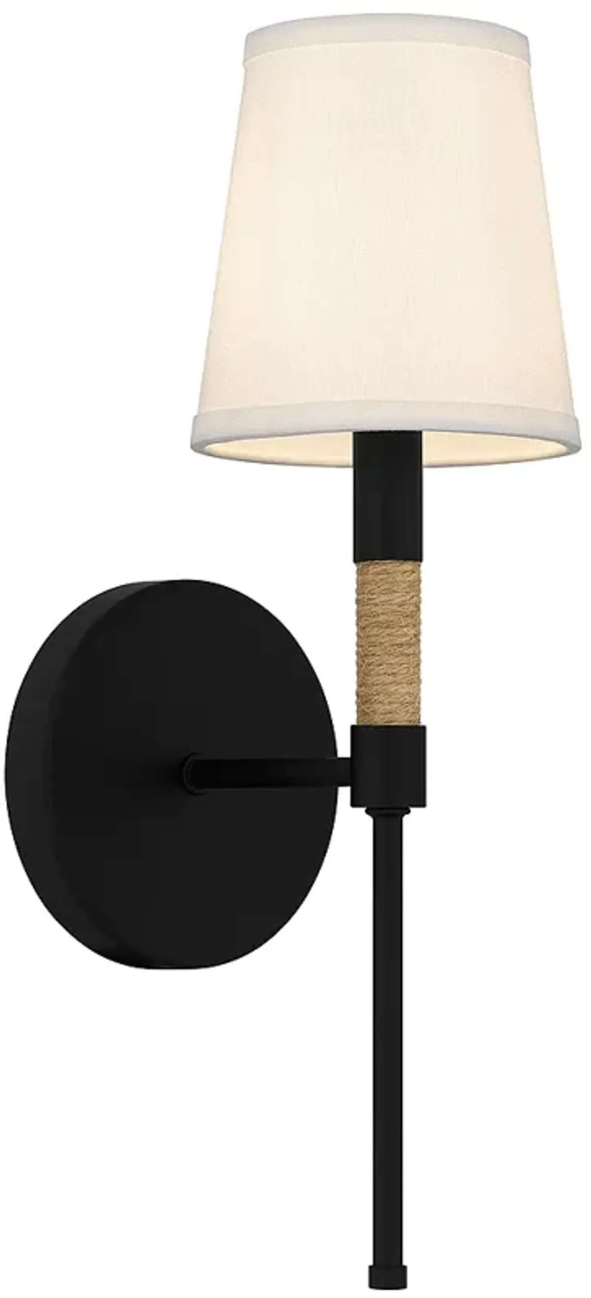 Bayside 1-Light Matte Black Wall Sconce