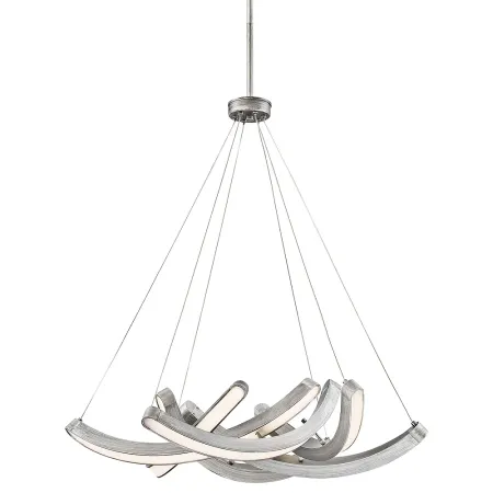 Swing Time 25" Wide Brushed Silver LED Chandelier