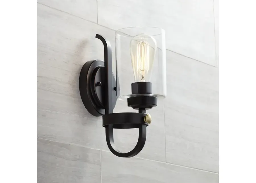 Franklin Iron Works Eagleton 12" Oil-Rubbed Bronze LED Wall Sconce