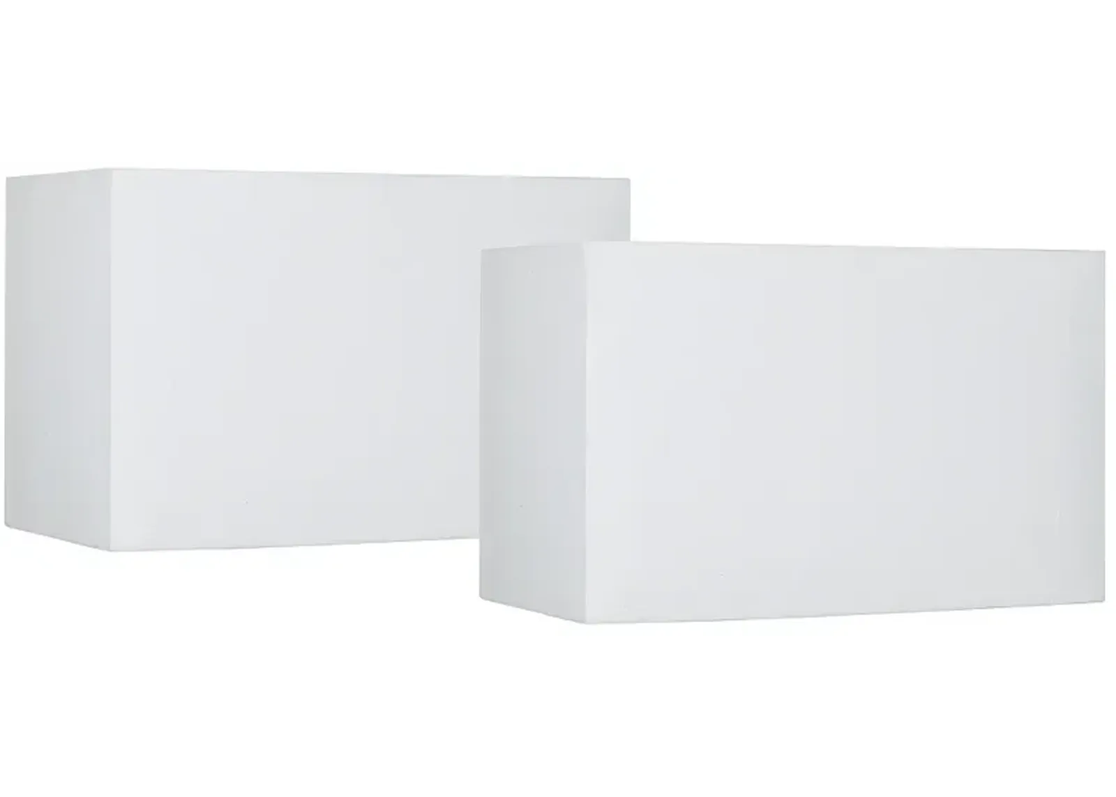 Springcrest White Hardback Rectangular Shades 8/16x8/16 (Spider) Set of 2