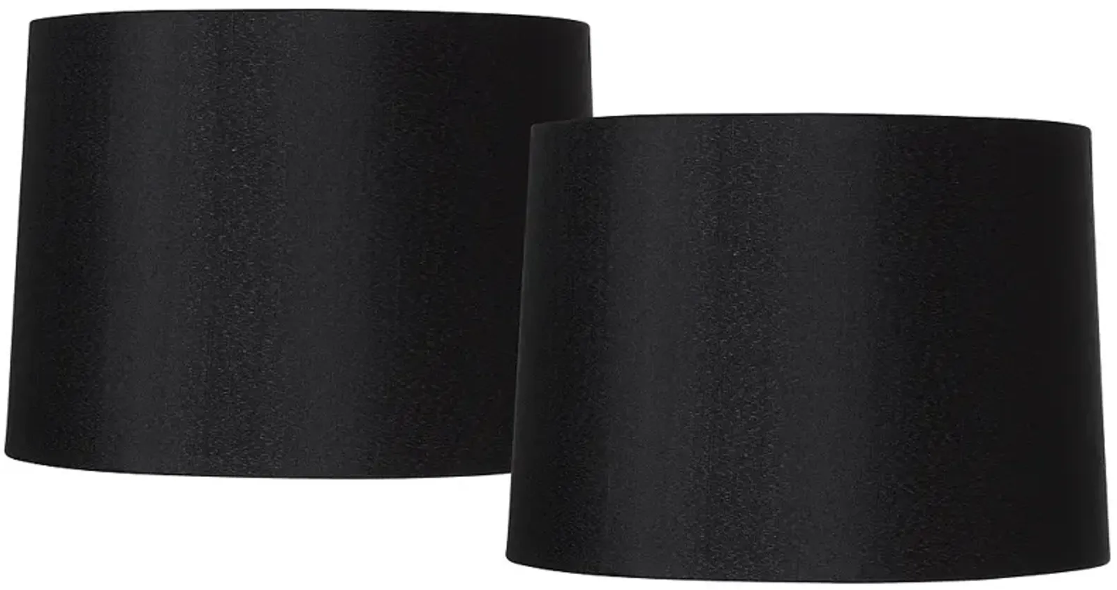 Springcrest Black Tapered Drum Shades 13x14x10.25 (Spider) Set of 2