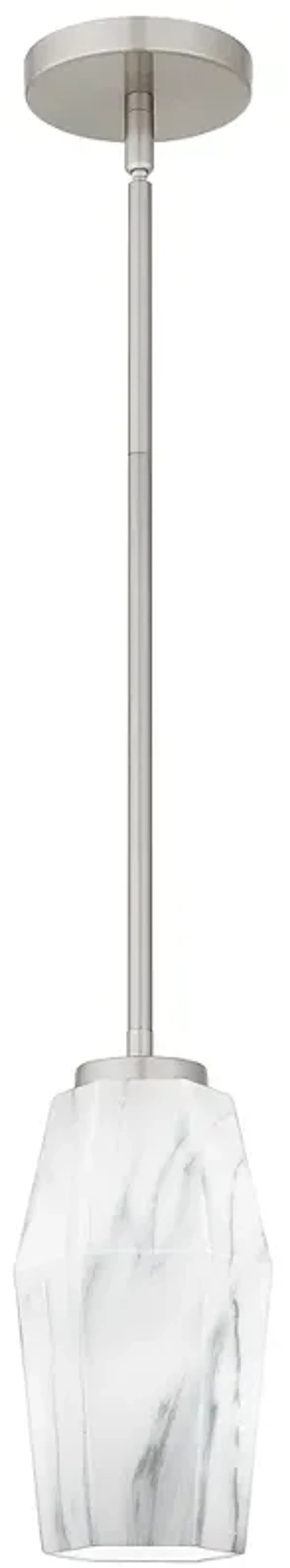 Fogel 1-Light Brushed Nickel Mini Pendant