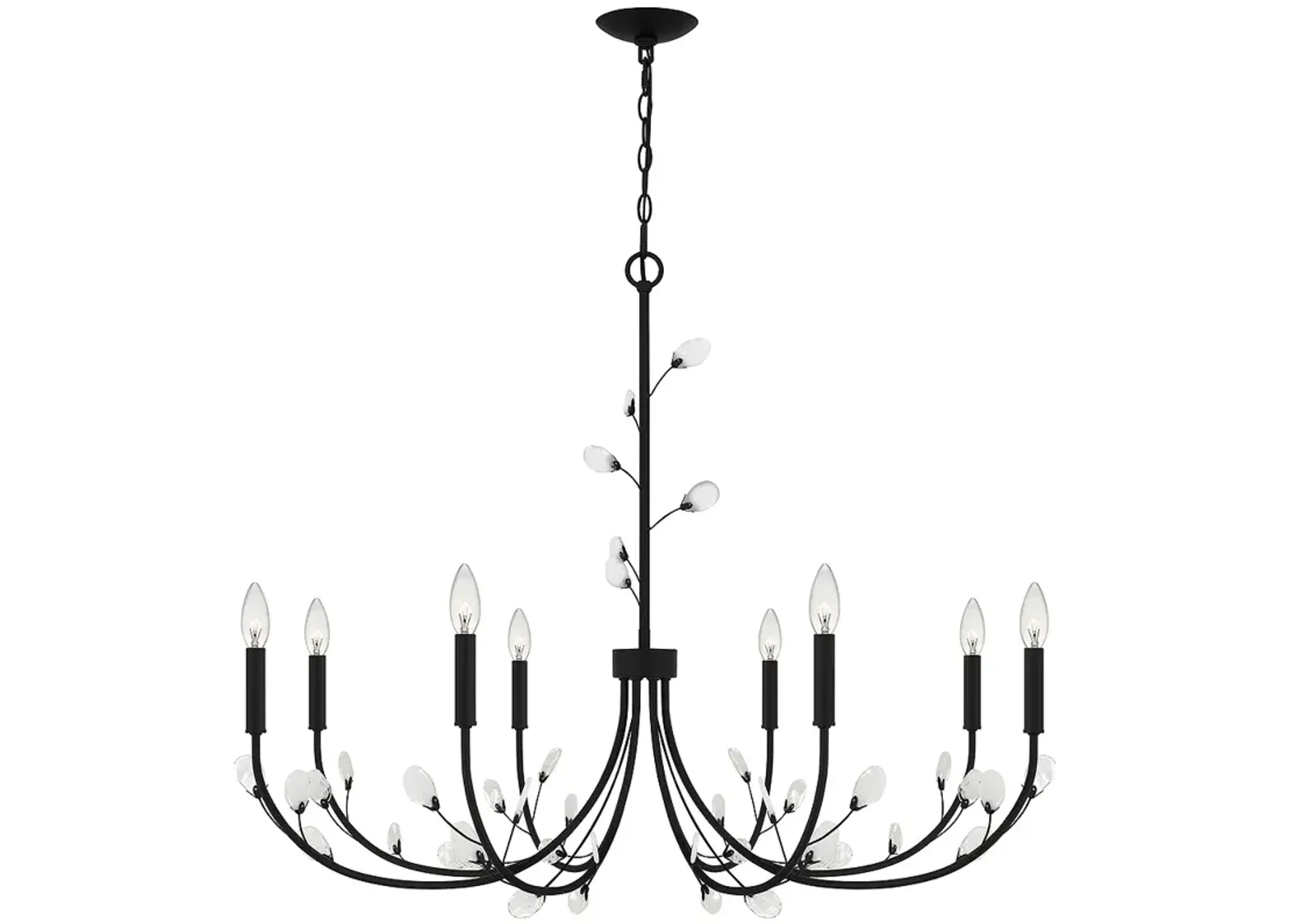 Heiress 8-Light Matte Black Chandelier