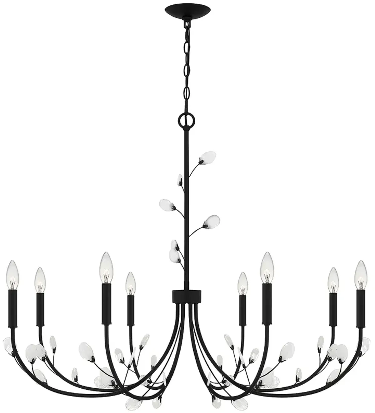 Heiress 8-Light Matte Black Chandelier