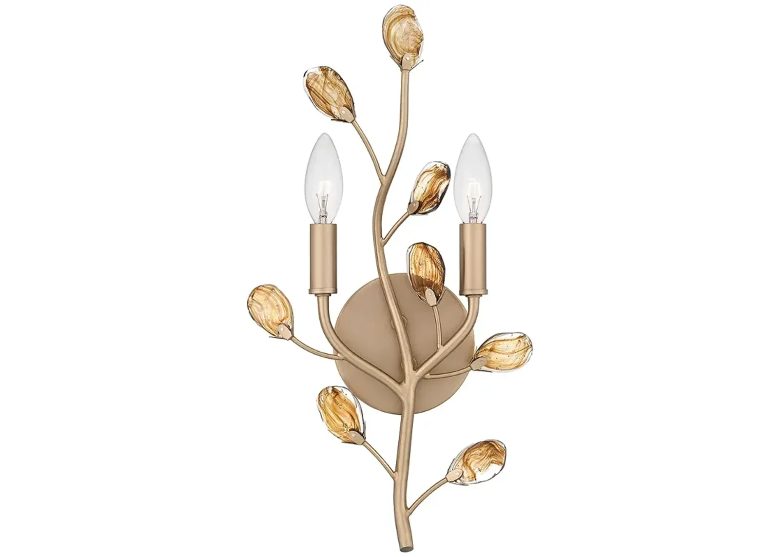 Heiress 2-Light Bronze Gold Wall Sconce