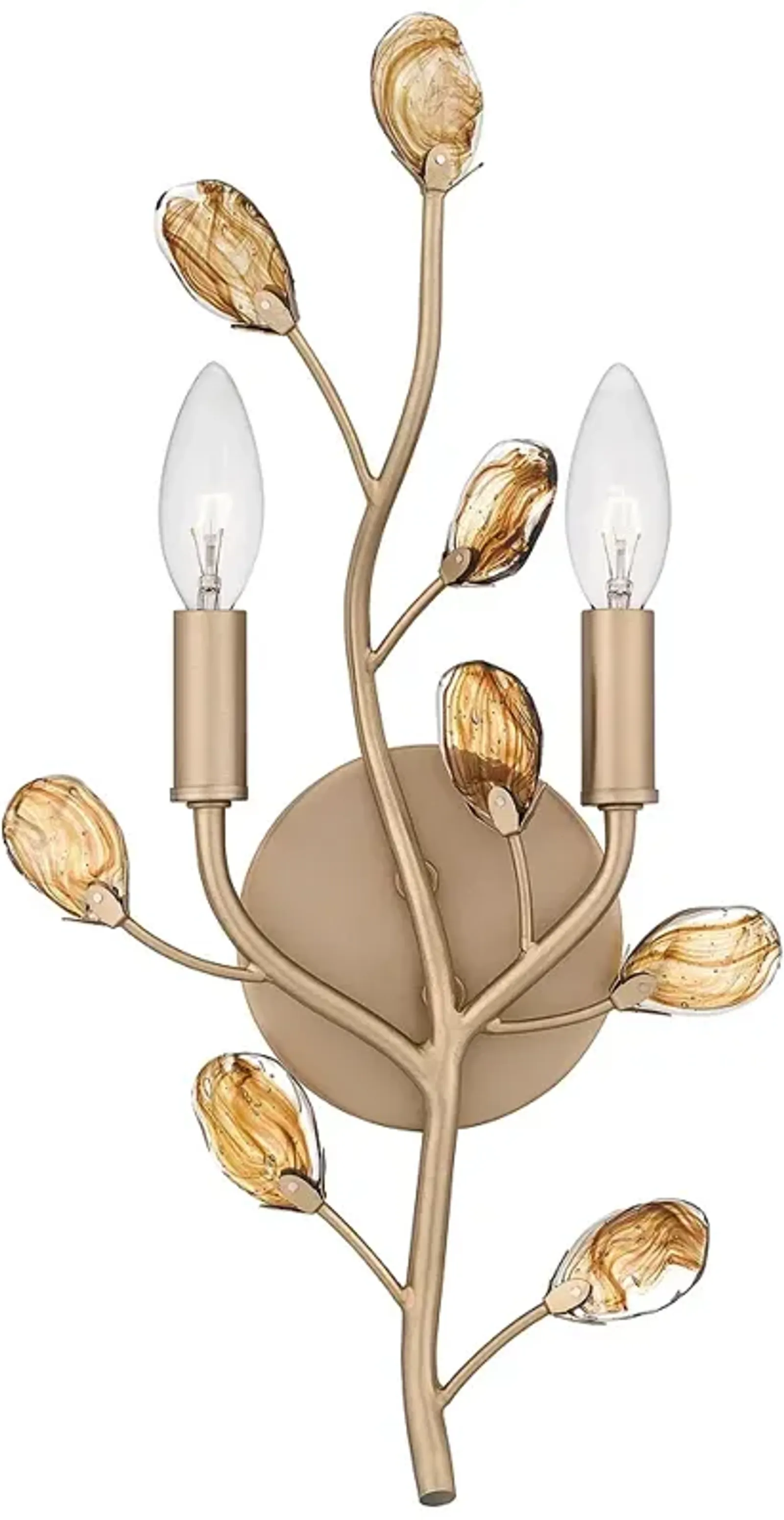 Heiress 2-Light Bronze Gold Wall Sconce