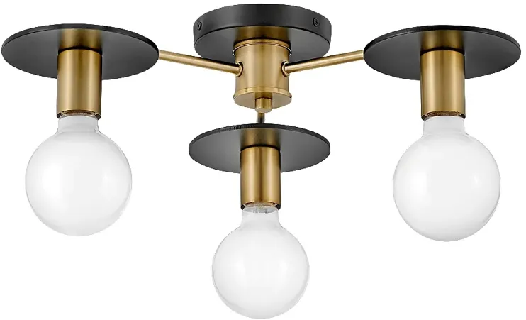 Three Light Semi-Flush Mount