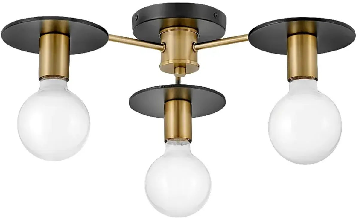 Three Light Semi-Flush Mount