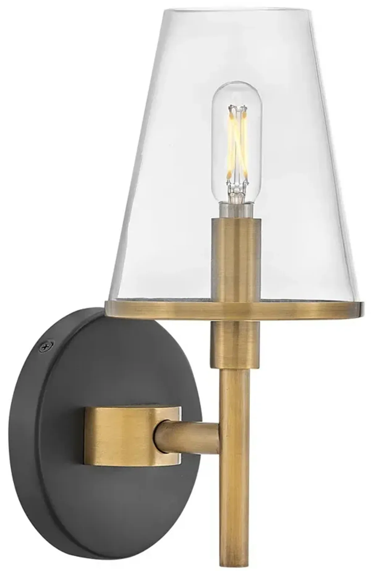Hinkley Marten 11" Heritage Brass Clear Glass 1-Light Bath Wall Light