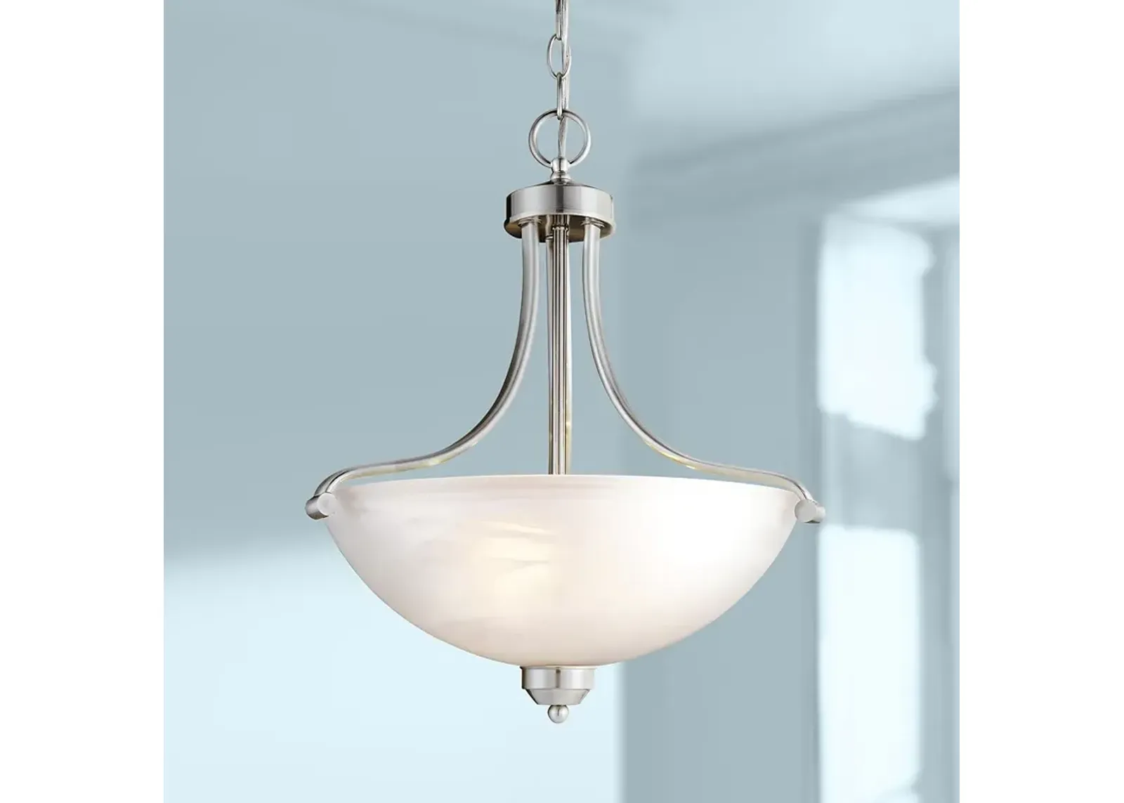 Minka Lavery Paradox 18" Wide Brushed Nickel Pendant Chandelier