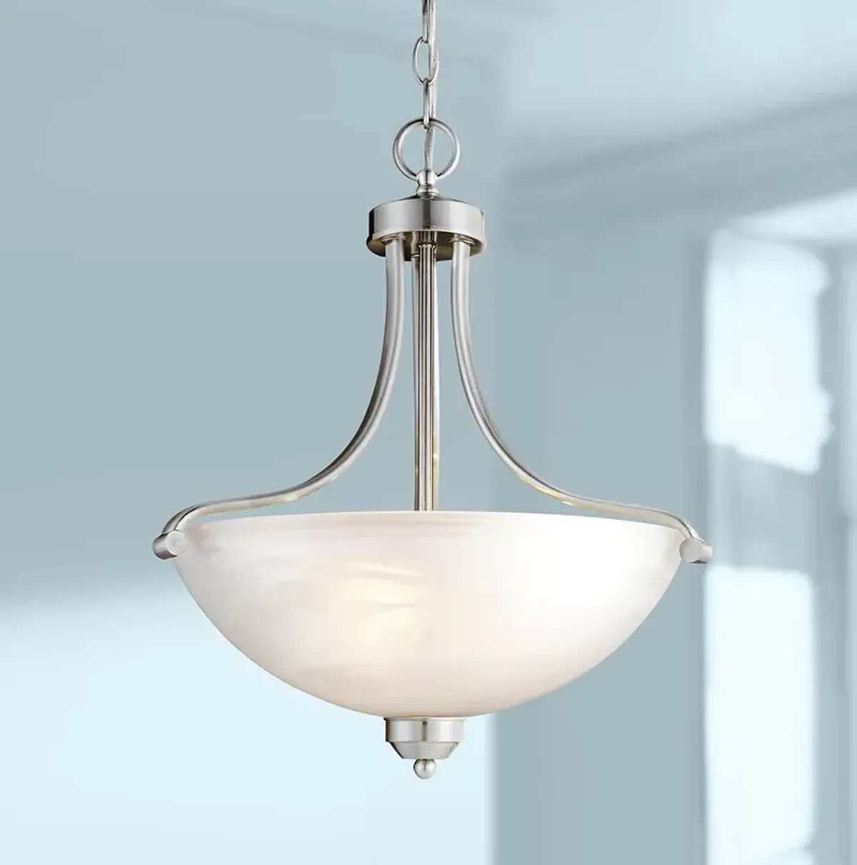 Minka Lavery Paradox 18" Wide Brushed Nickel Pendant Chandelier