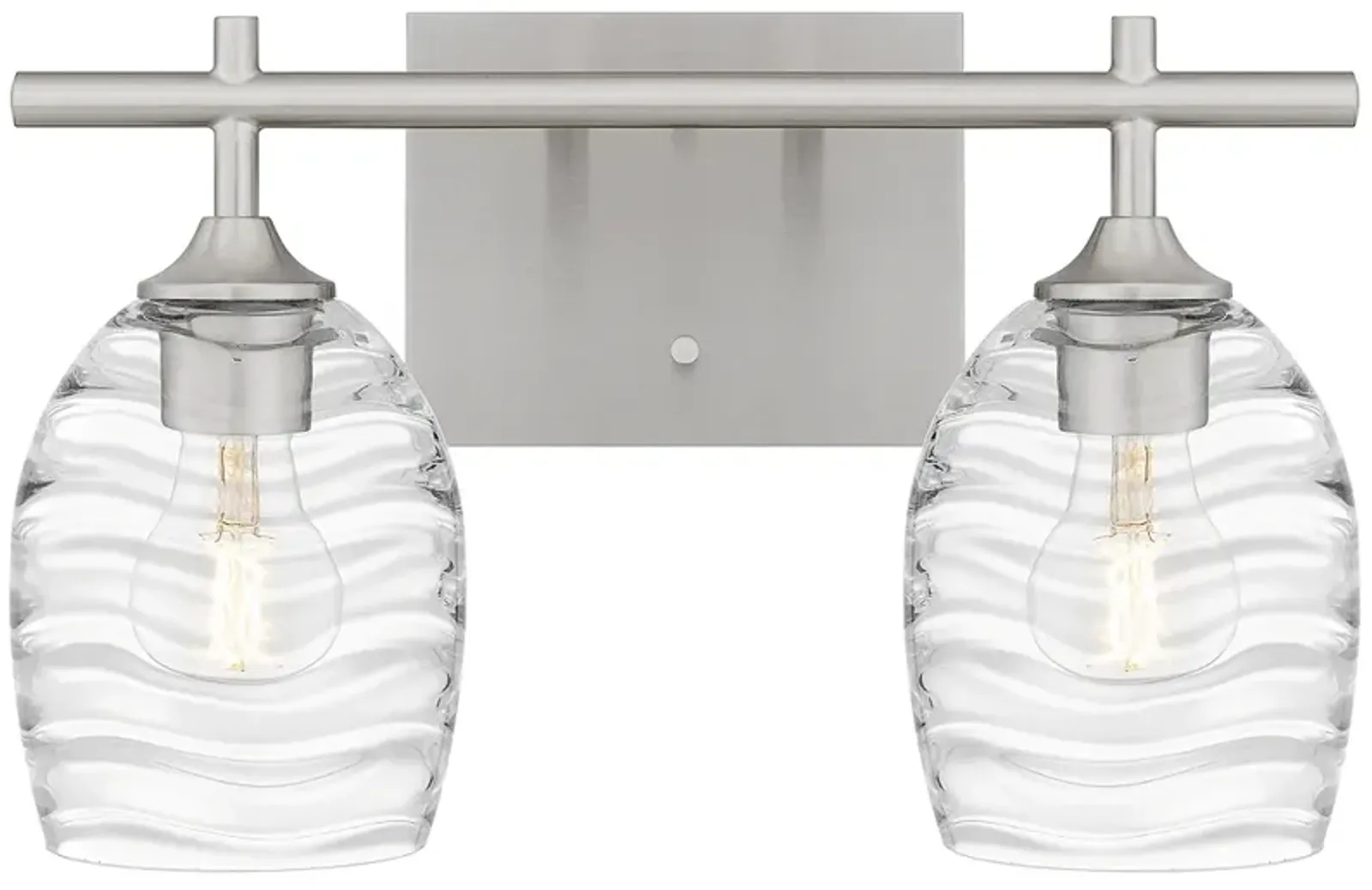 Lucy 2-Light Brushed Nickel Bath Light