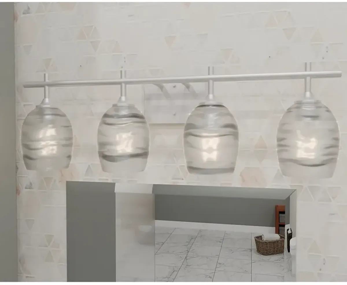 Quoizel Lucy 29" Wide Matte Black 4-Light Vanity Bath Light