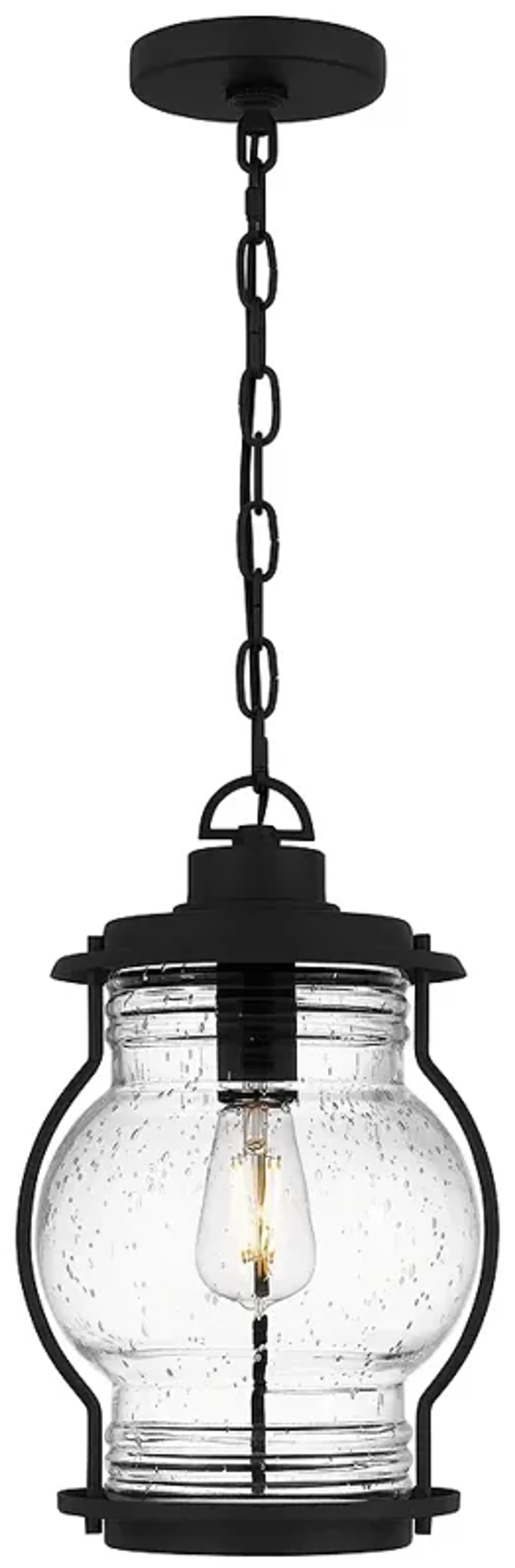 Luther 1-Light Earth Black Outdoor Hanging Lantern