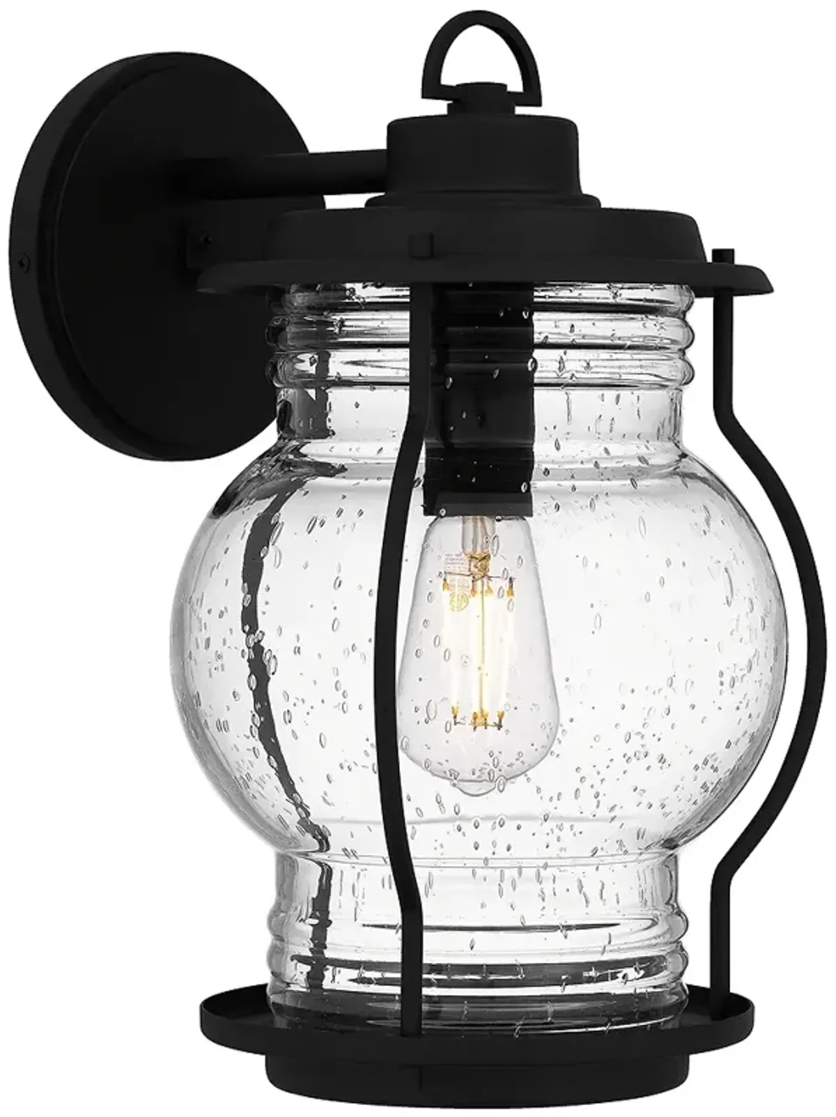 Luther 1-Light Earth Black Outdoor Wall Lantern