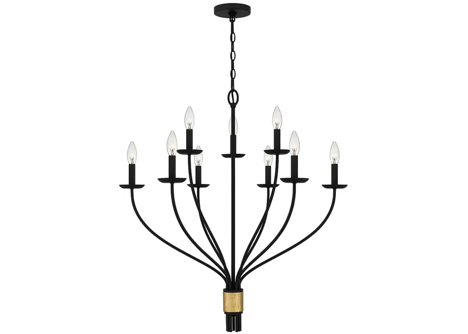 Margaret 9-Light Matte Black Chandelier