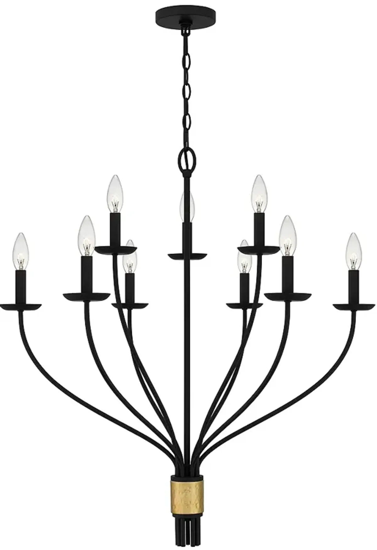 Margaret 9-Light Matte Black Chandelier