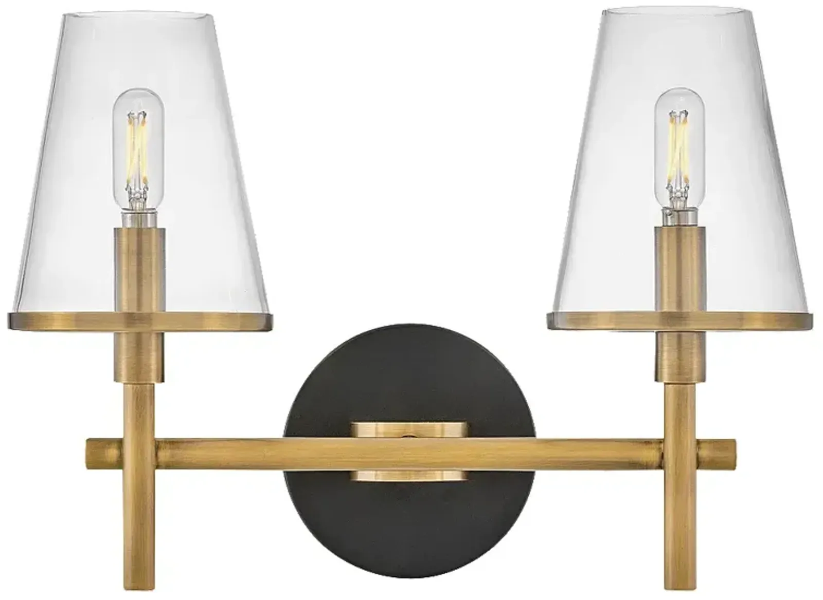 HINKLEY BATH MARTEN Medium Two Light Vanity Heritage Brass