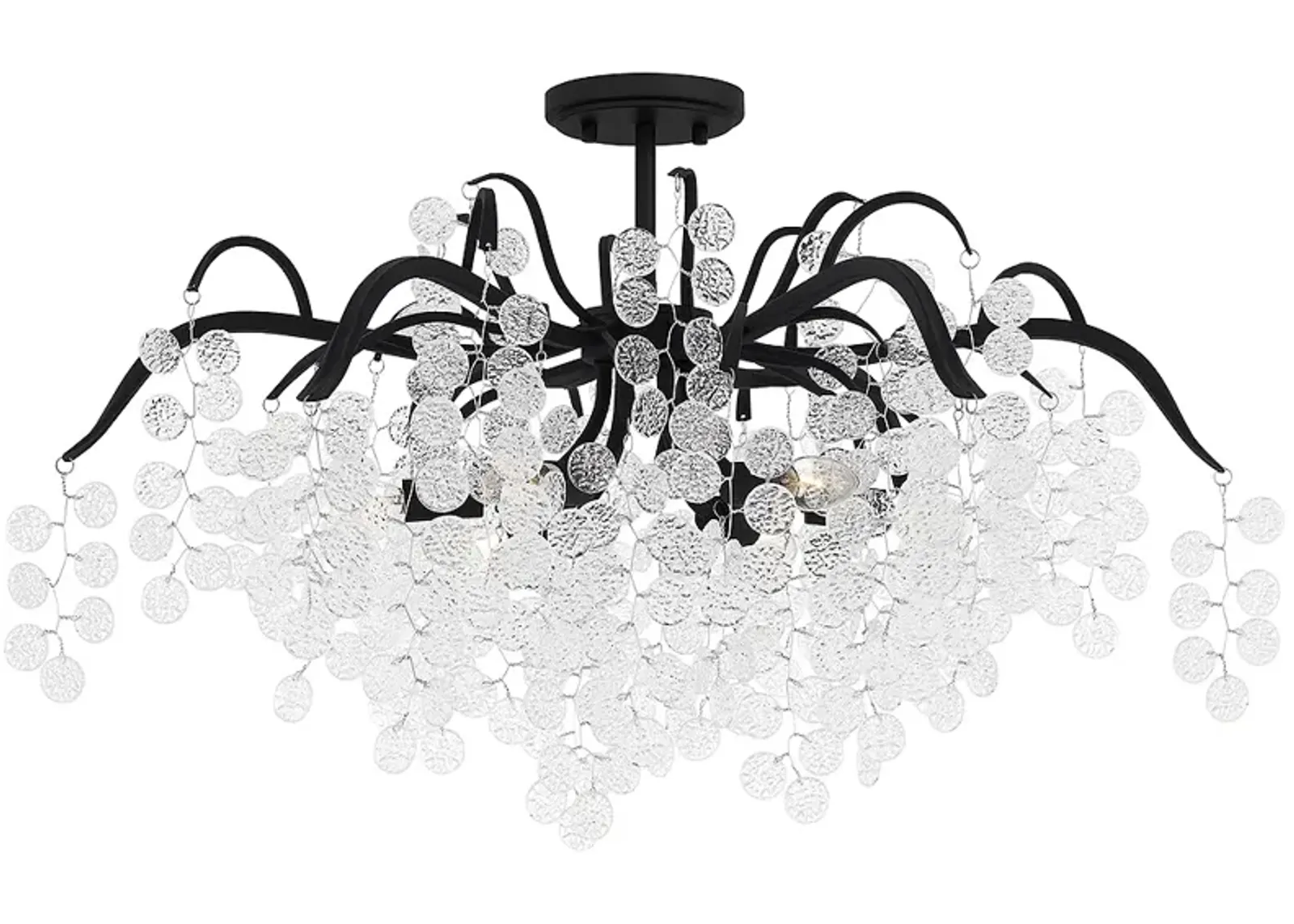 Maple 6-Light Earth Black Semi-Flush Mount