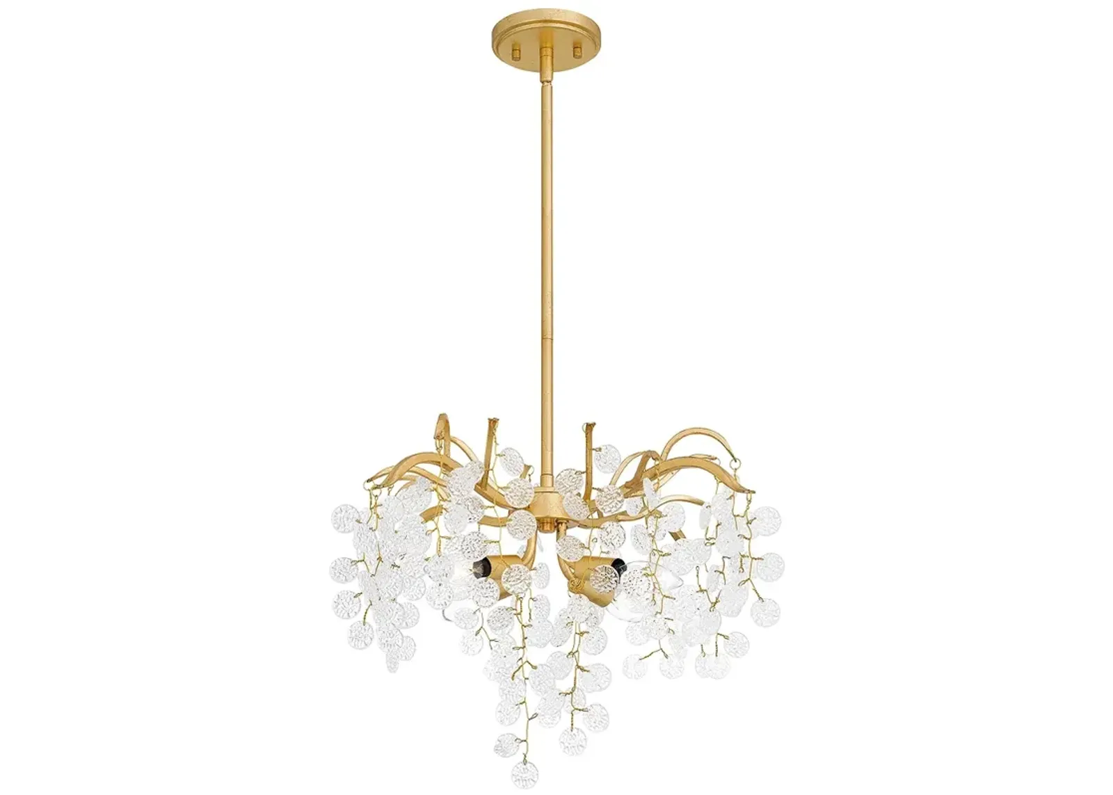 Maple 4-Light Gold Leaf Pendant Light