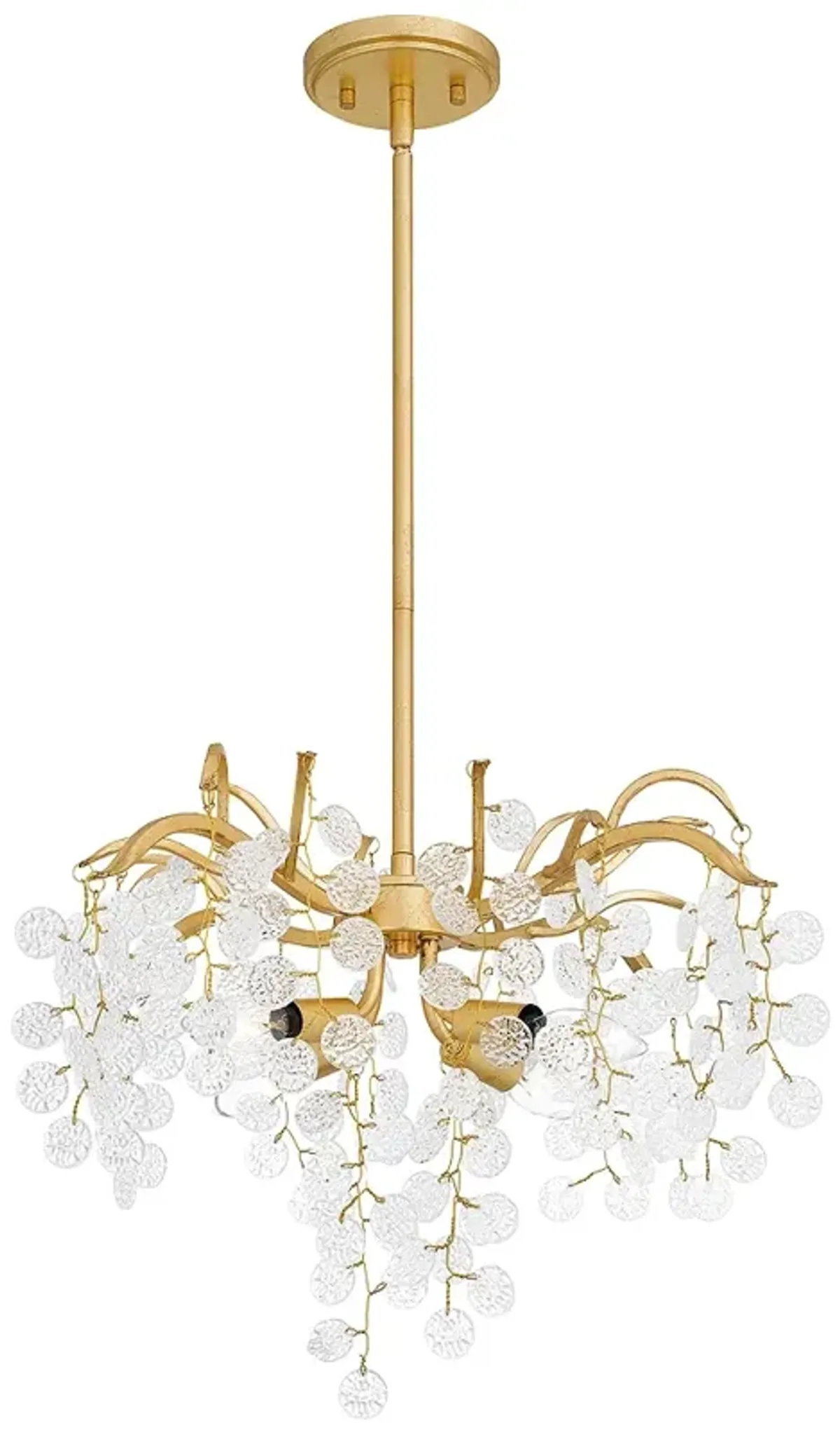 Maple 4-Light Gold Leaf Pendant Light