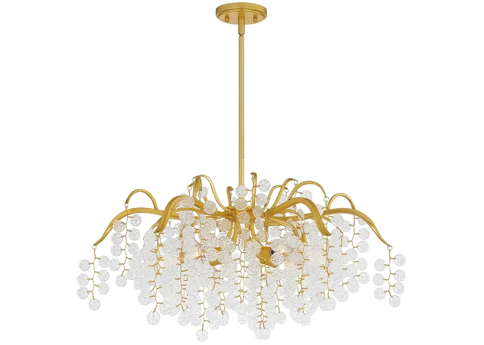 Maple 6-Light Gold Leaf Chandelier