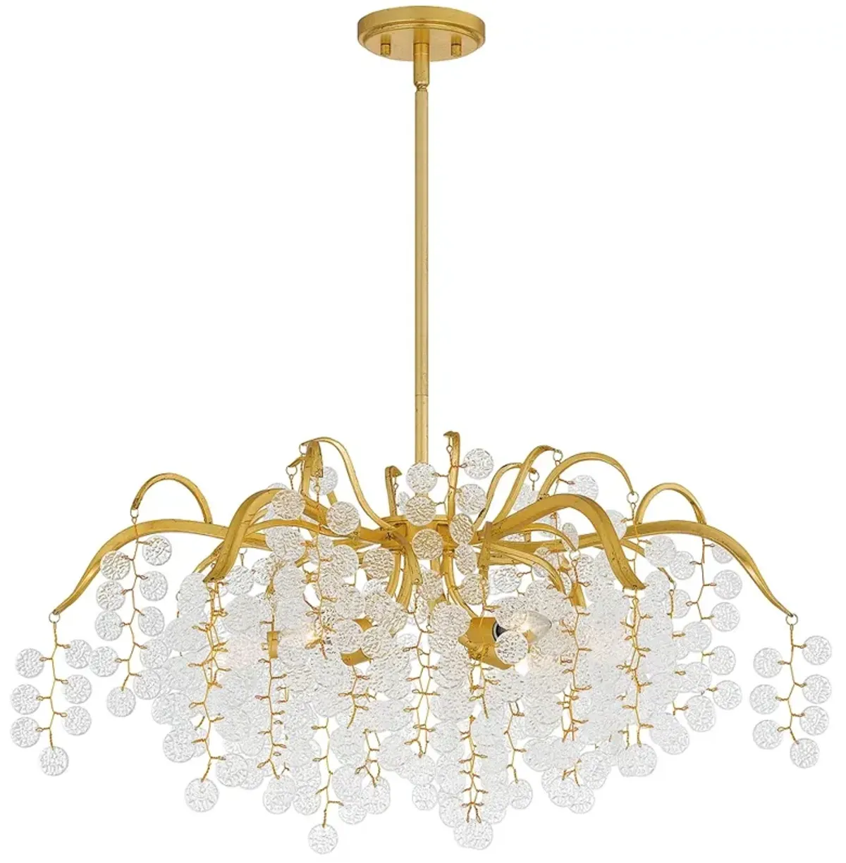 Maple 6-Light Gold Leaf Chandelier