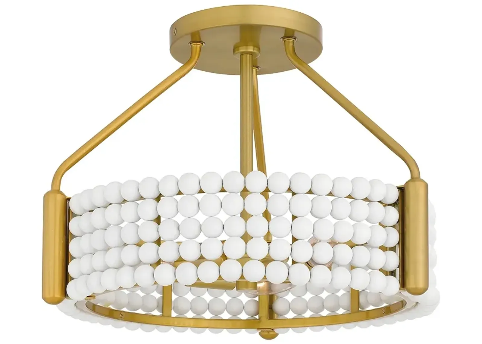 Molly 3-Light Brushed Gold Semi-Flush Mount