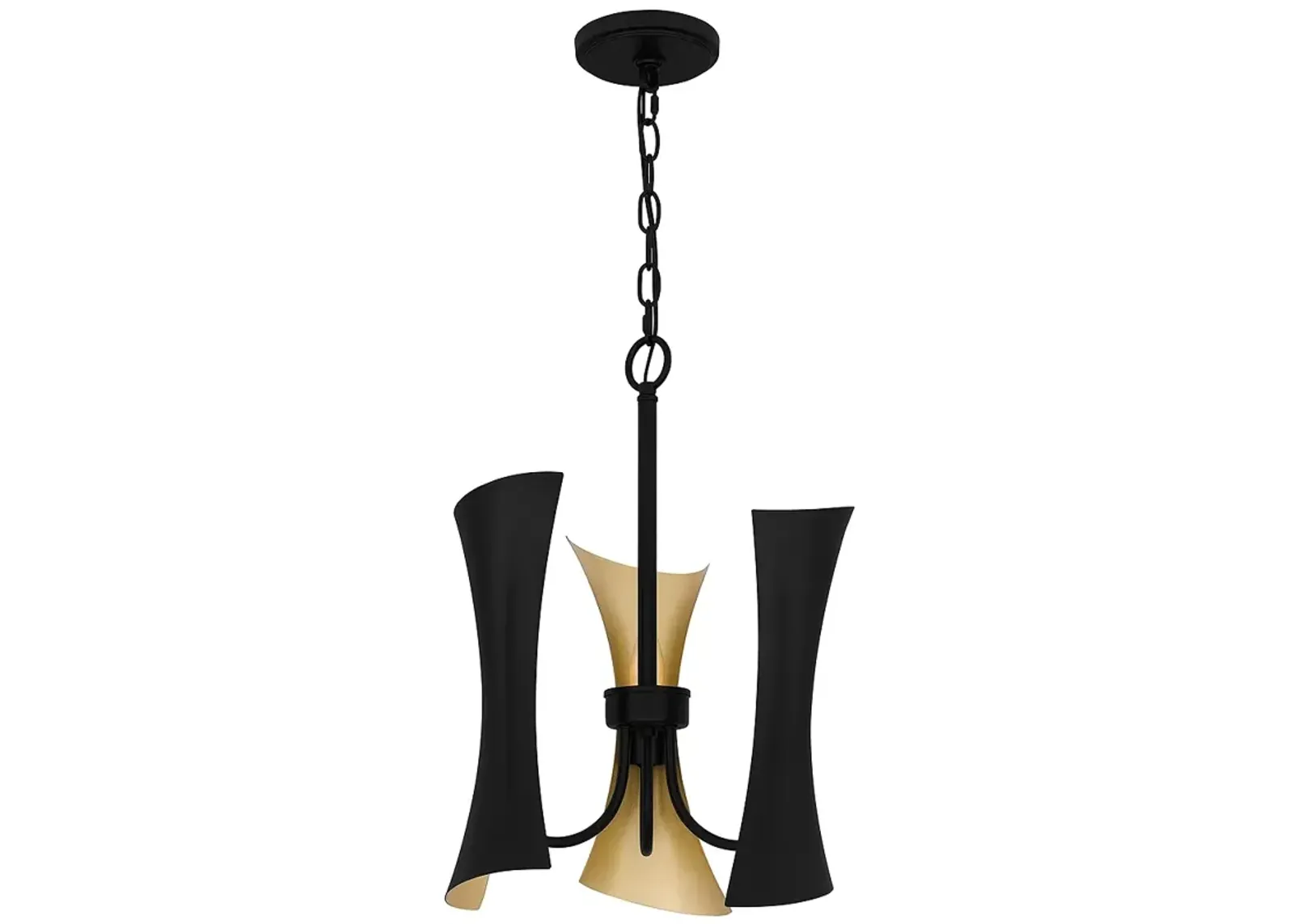 Myla 3-Light Matte Black Pendant Light