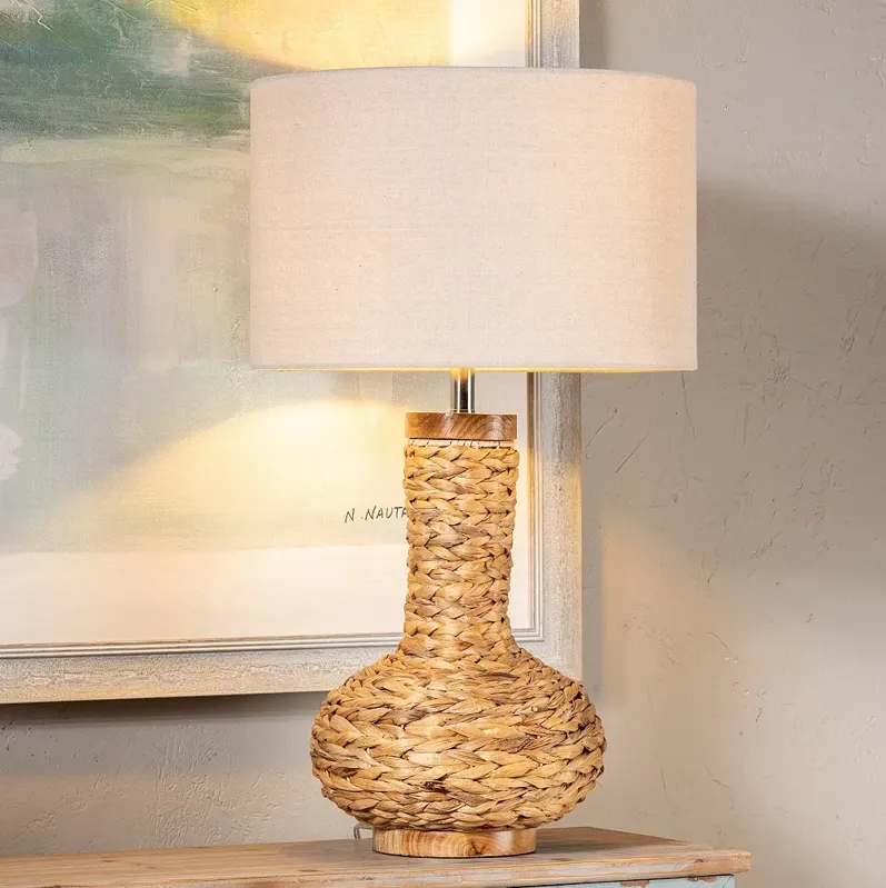 Crestview Collection Captiva Bay 30" Woven Water Hyacinth Table Lamp