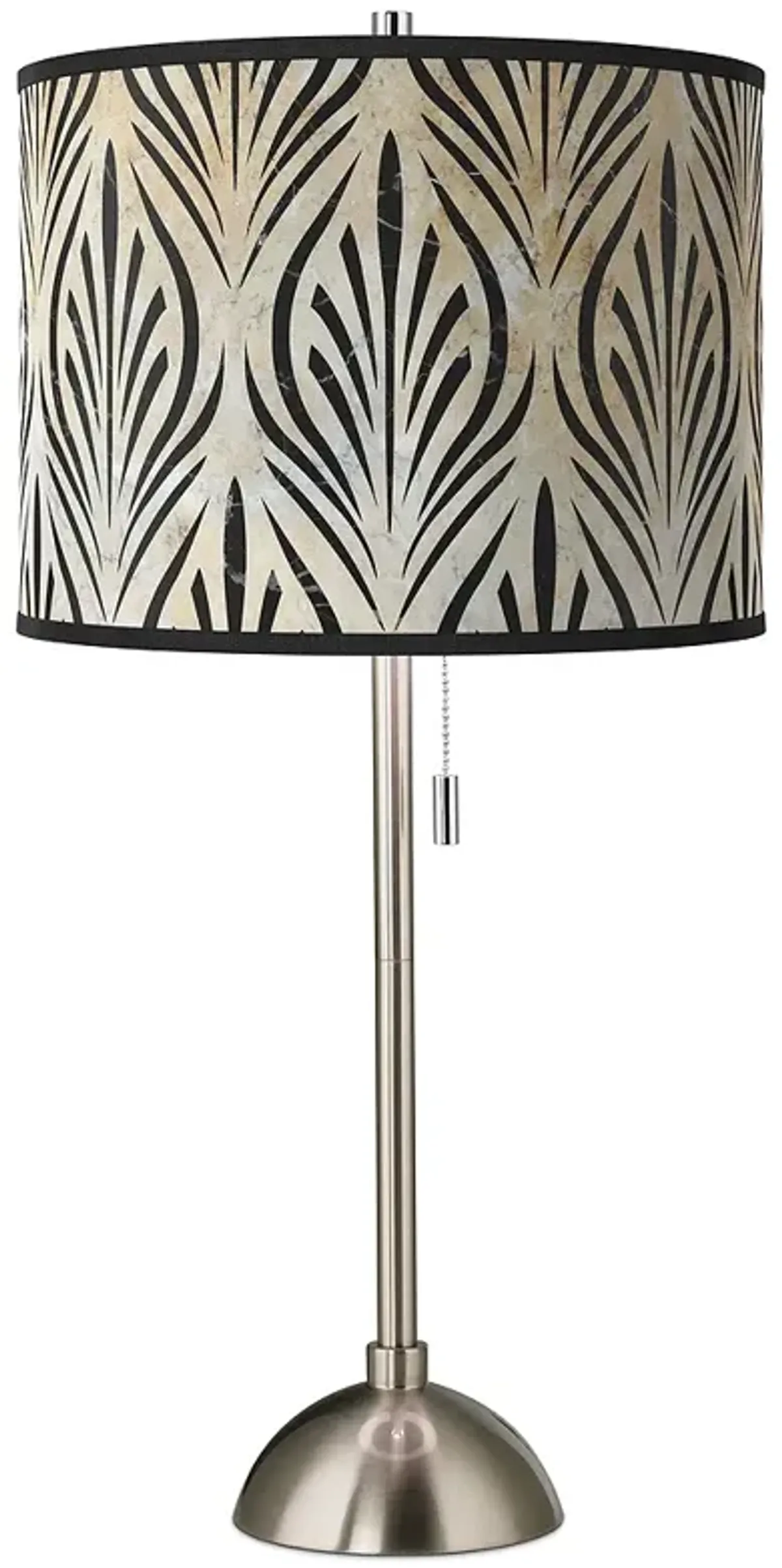 Calathea Gem Giclee Brushed Nickel Table Lamp