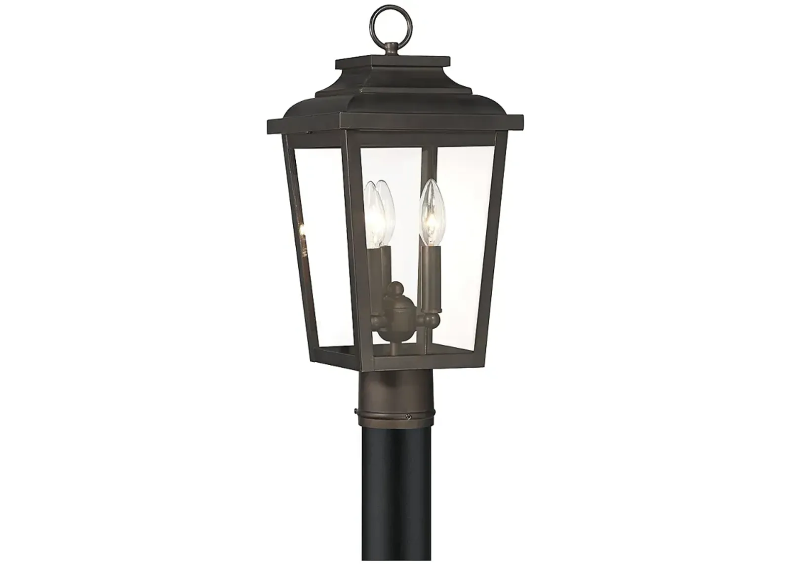 The Great Outdoors Irvington Manor 3-Light Chelesa Bronze Post Mount