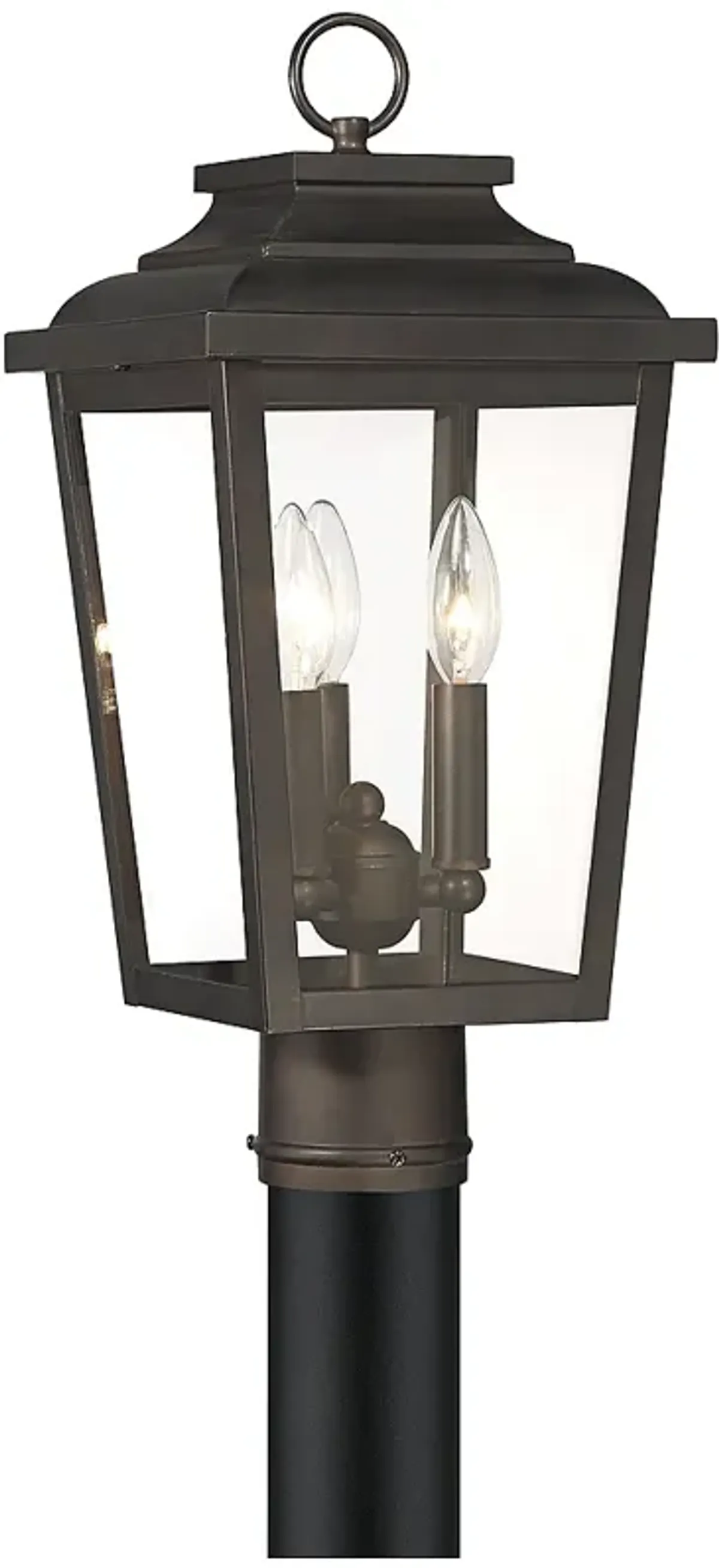 The Great Outdoors Irvington Manor 3-Light Chelesa Bronze Post Mount