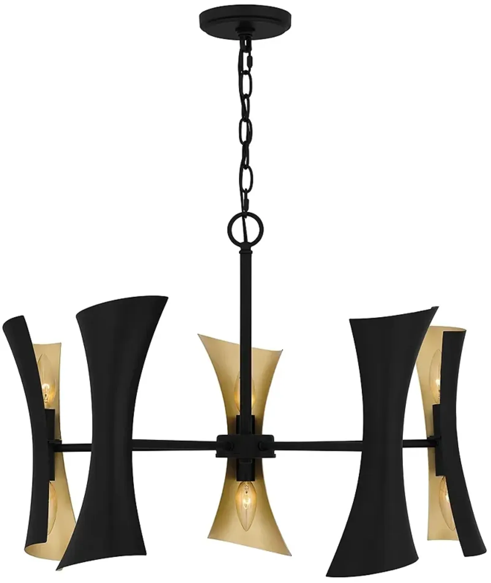 Myla 10-Light Matte Black Chandelier