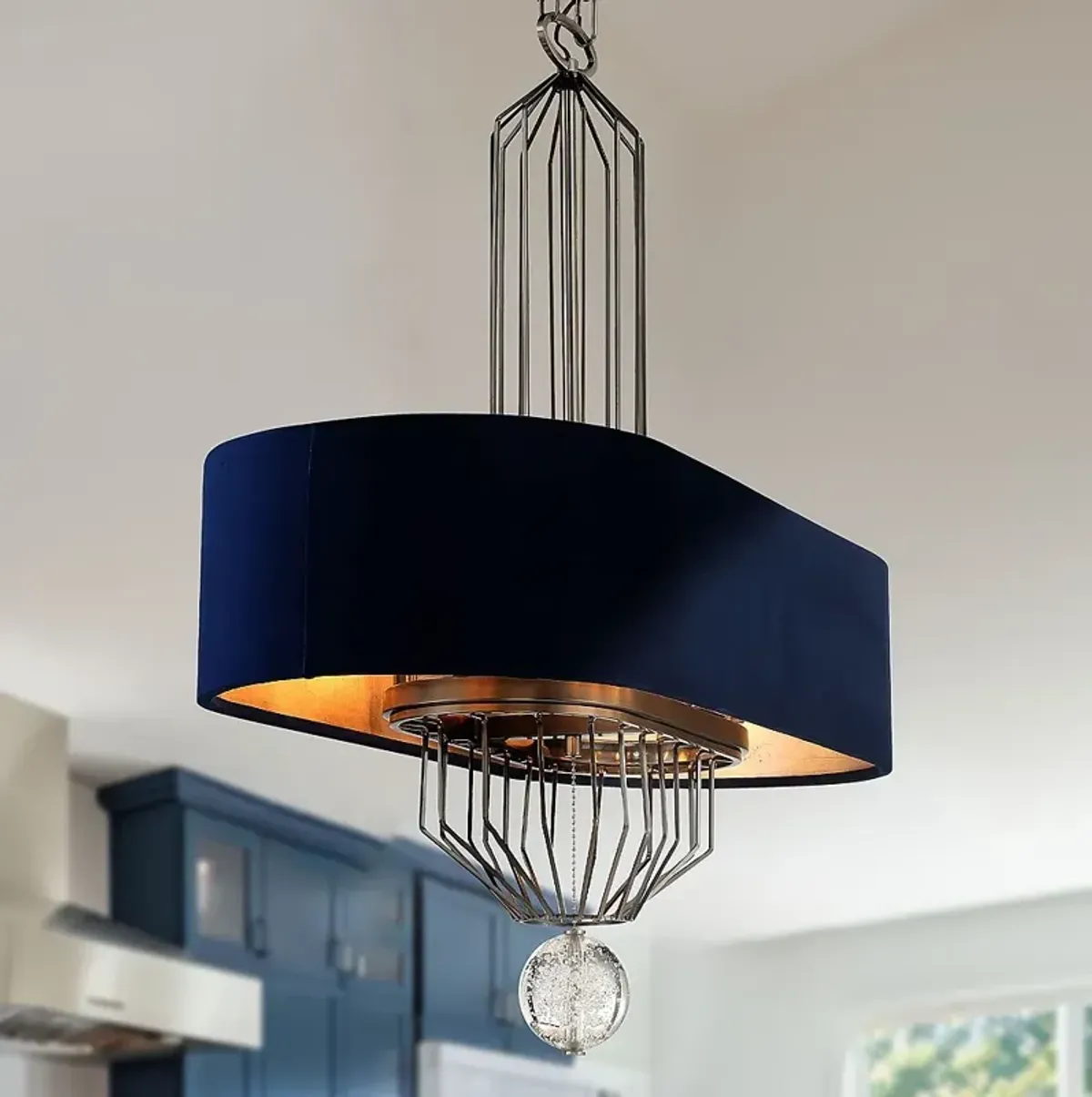 Metropolitan Grandeur 8-Light Aged Antique Nickel Island Chandelier