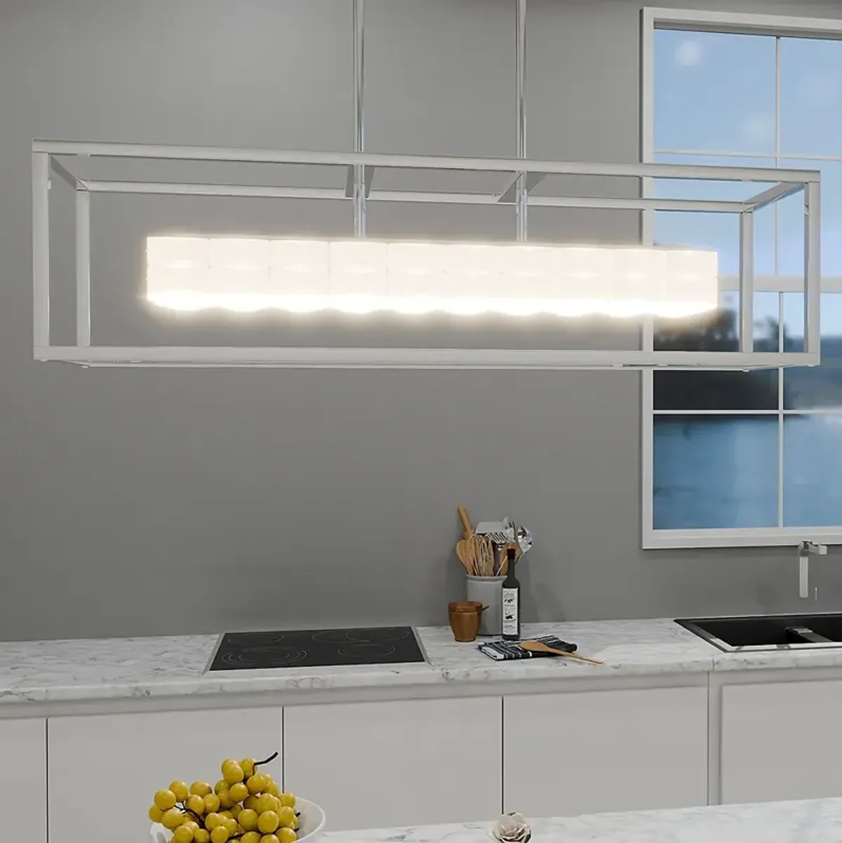 Dazzle Integrated LED Polished Chrome Island Light