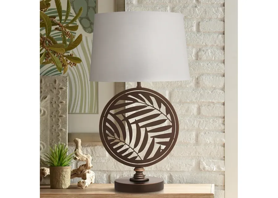 Stiffel Keithia Oxidized Bronze Zinc Table Lamp