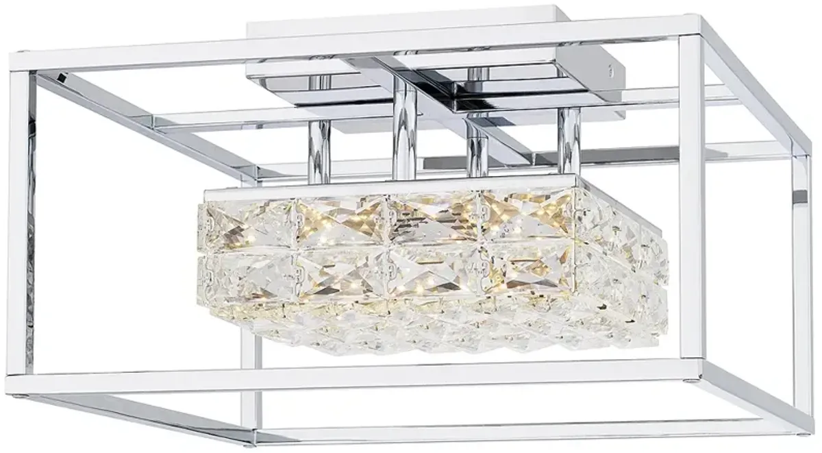 Dazzle Integrated LED Polished Chrome Semi-Flush Mount