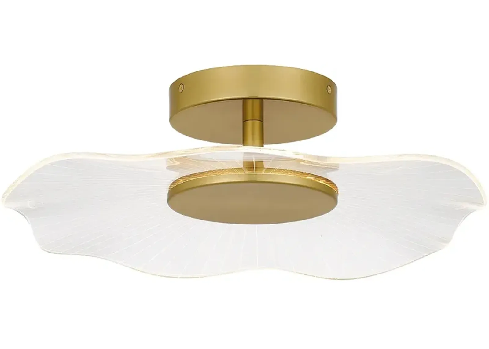 Ibis Integrated LED Brushed Gold Semi-Flush Mount