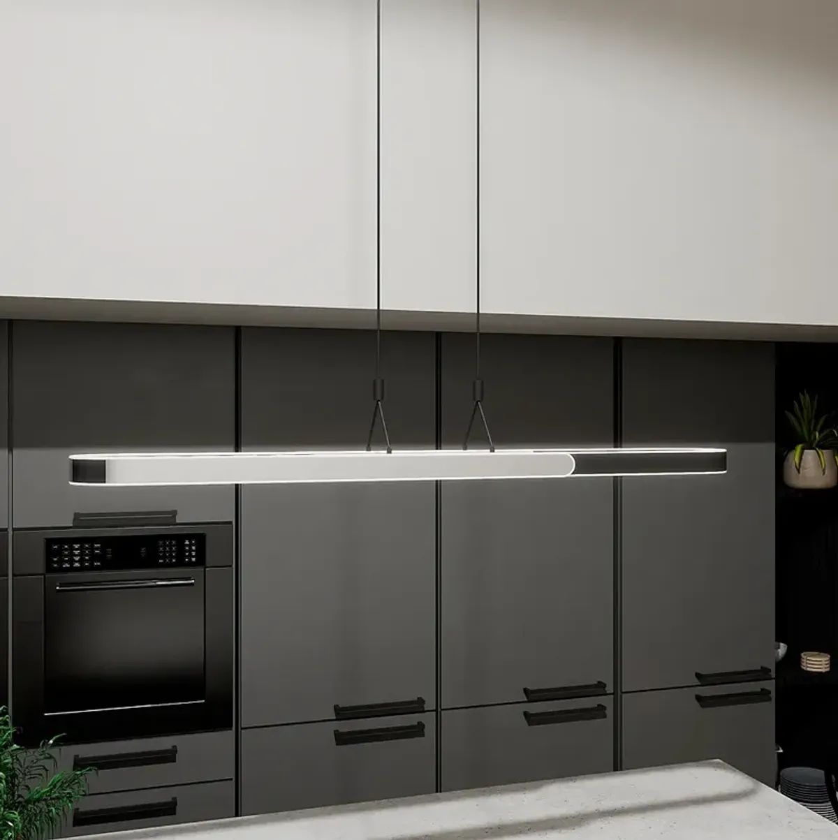 Mira Integrated LED Matte Black Island Light